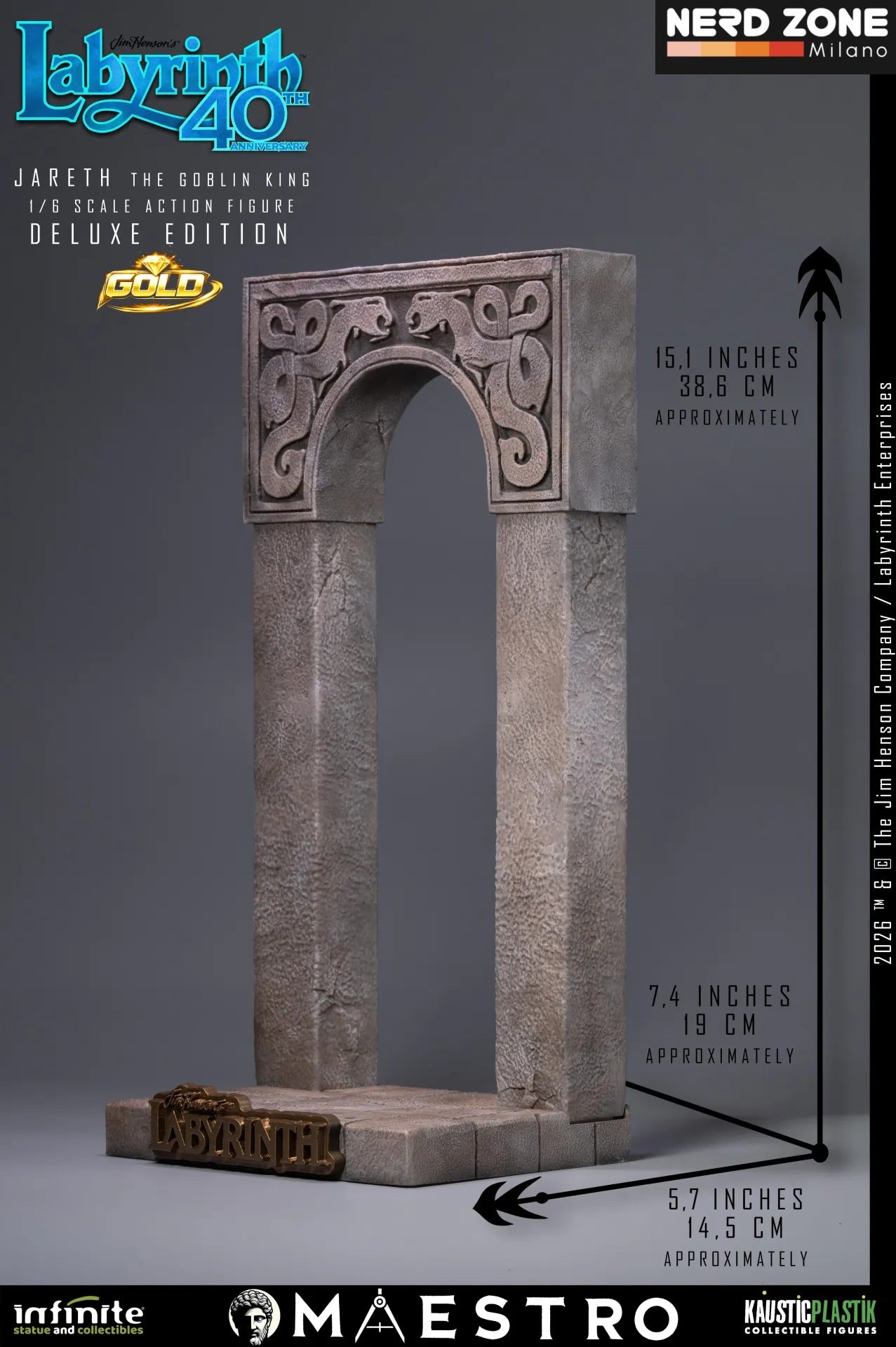 PRE ORDINE INFINITE STATUE - Labyrinth Jareth The Goblin King 1/6 Action Figure Deluxe Edition Gold
