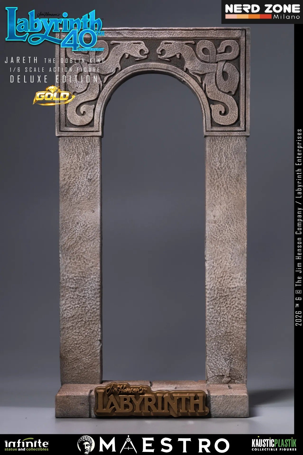 PRE ORDINE INFINITE STATUE - Labyrinth Jareth The Goblin King 1/6 Action Figure Deluxe Edition Gold