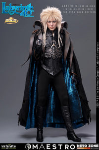 PRE ORDINE INFINITE STATUE - Labyrinth Jareth The Goblin King 1/6 Action Figure The 13th Hour Edition Gold