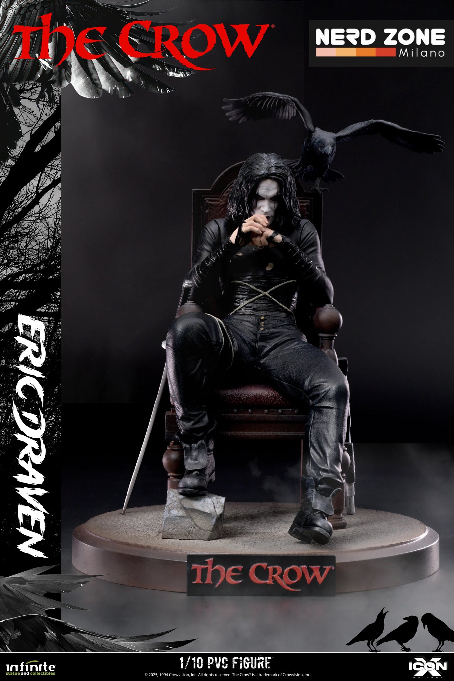 PRE ORDER - INFINITE STATUE - The Crow Eric Draven Icon X 1/10 Pvc Figure