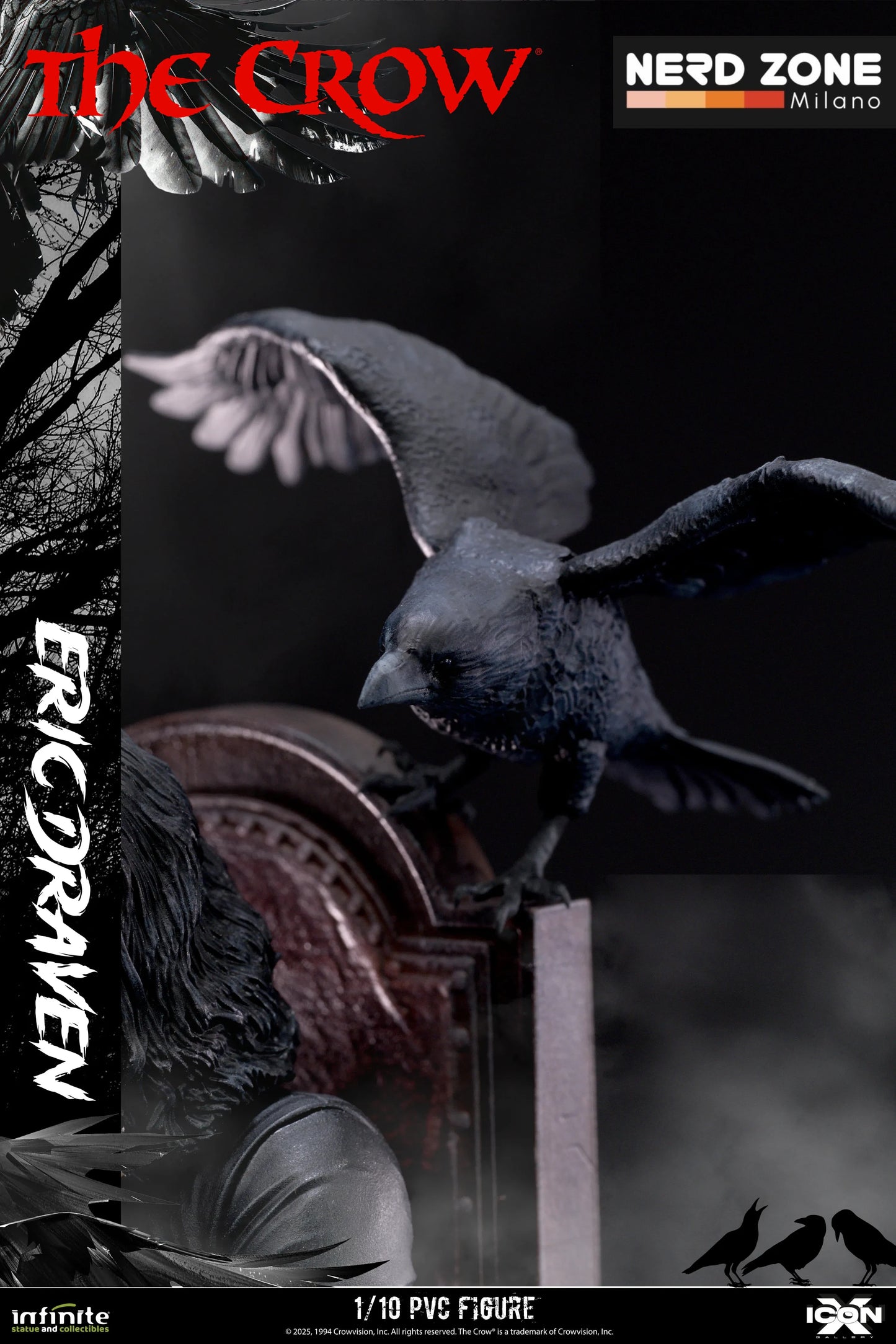 PRE ORDER - INFINITE STATUE - The Crow Eric Draven Icon X 1/10 Pvc Figure