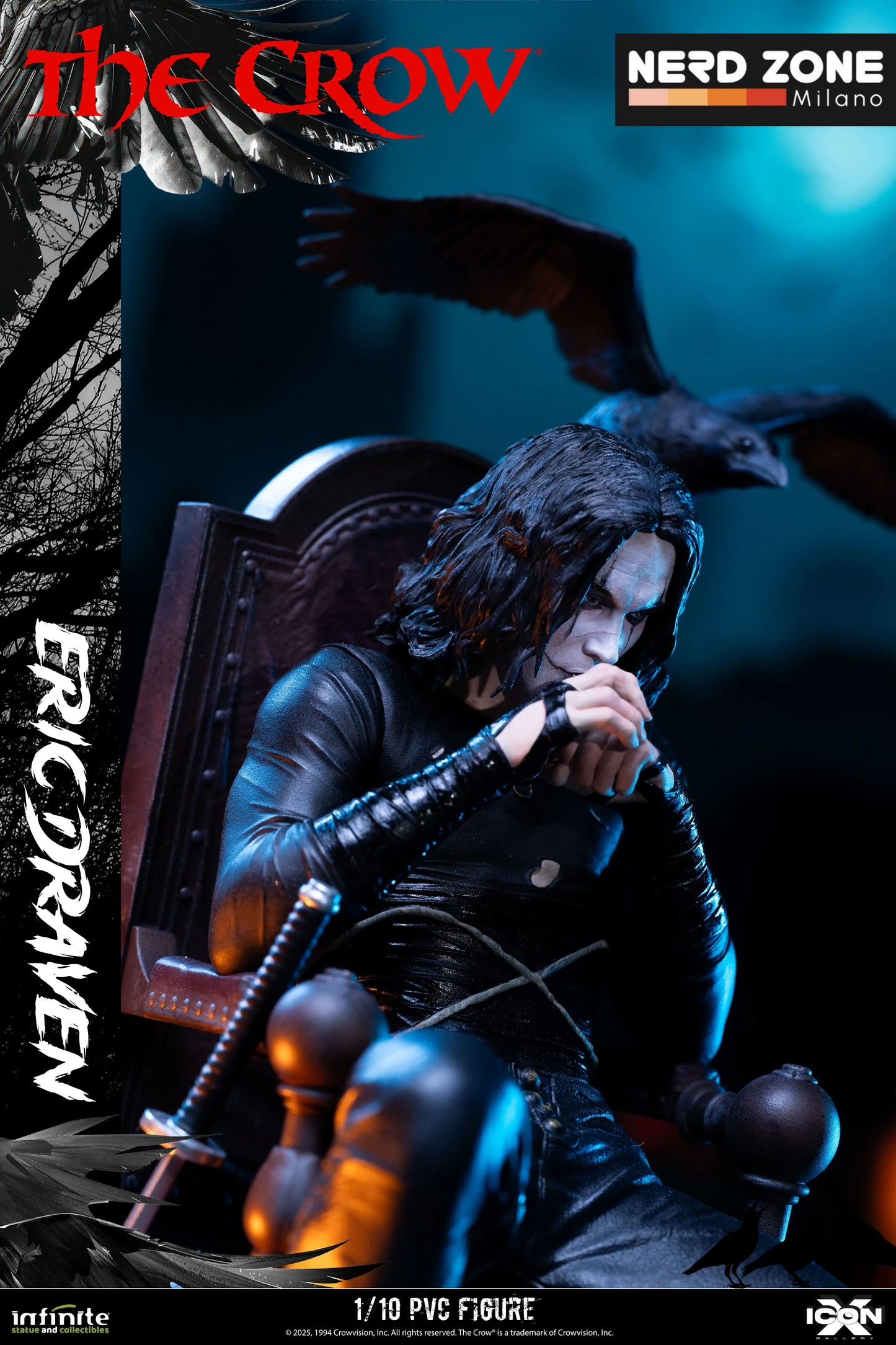 PRE ORDER - INFINITE STATUE - The Crow Eric Draven Icon X 1/10 Pvc Figure
