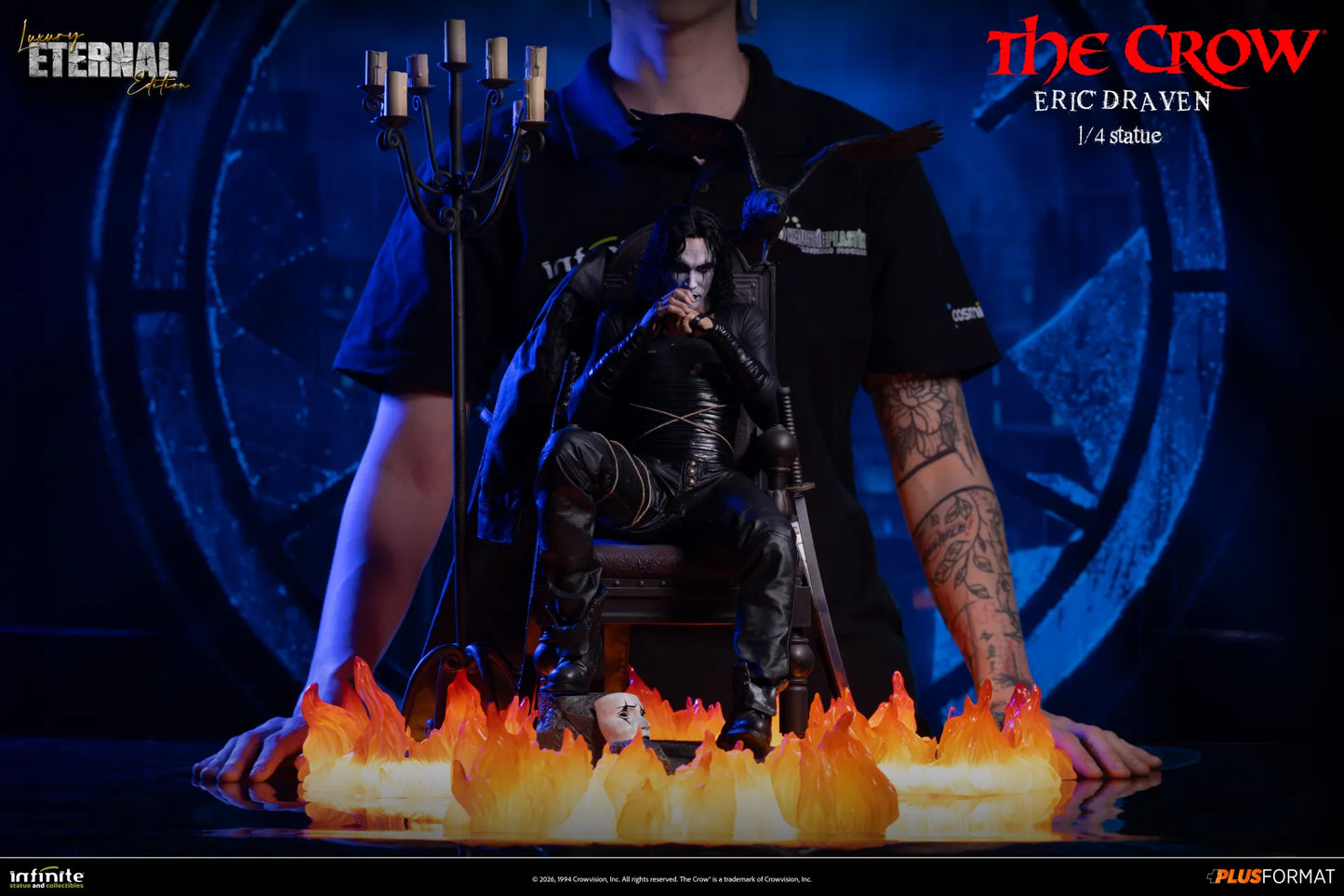 PRE ORDINE INFINITE STATUE - The Crow Eric Draven Luxury Eternal Edition 1/4 Plus Format Statue