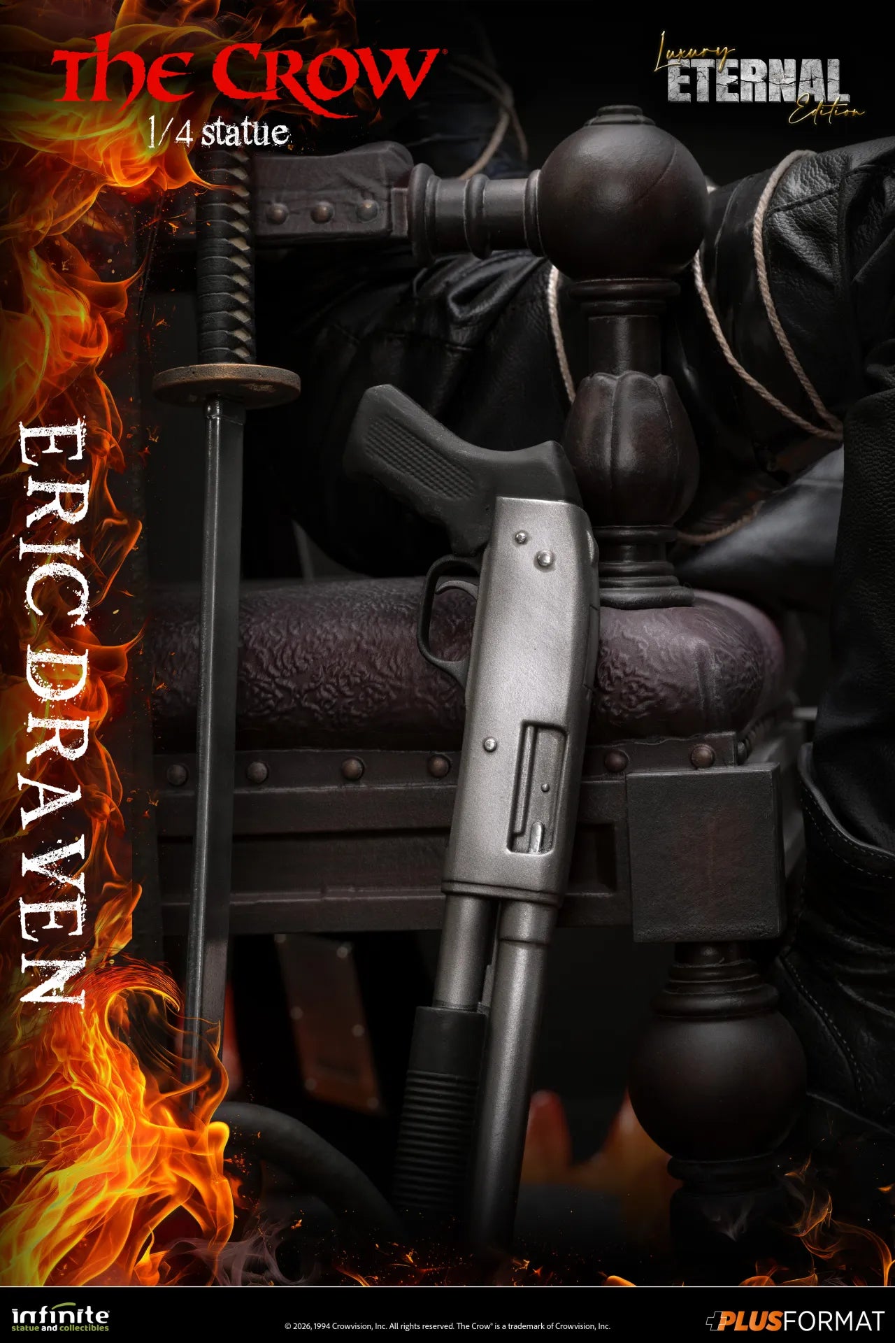 PRE ORDINE INFINITE STATUE - The Crow Eric Draven Luxury Eternal Edition 1/4 Plus Format Statue