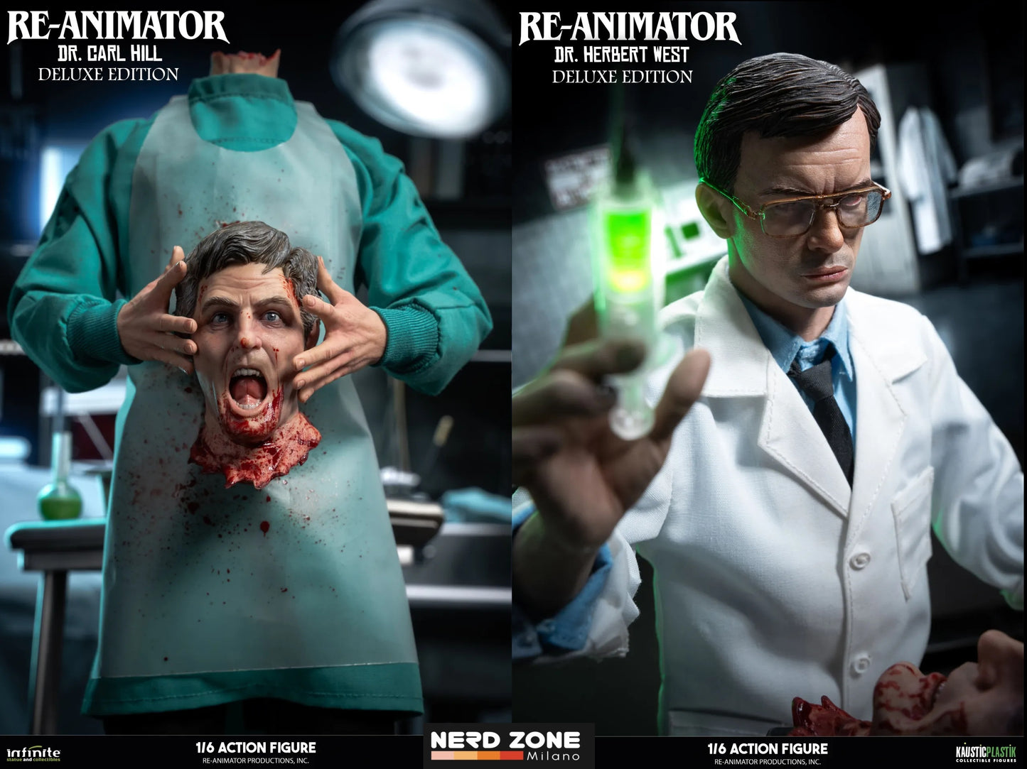 INFINITE STATUE - Re-Animator Doctor Carl Hill & Doctor Herbert West Action Figure 1/6 EXCLUSIVE DOUBLE PACK