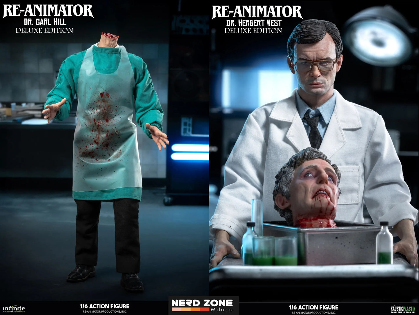 INFINITE STATUE - Re-Animator Doctor Carl Hill & Doctor Herbert West Action Figure 1/6 EXCLUSIVE DOUBLE PACK