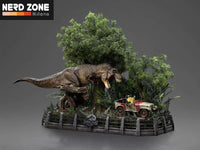 IRON STUDIOS - Jurassic Park Demi Art T-Rex Attacks 1/20 Statue