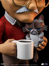 IRON STUDIOS - Stan Lee Mini Co. PVC Figure Stan Lee with Grumpy Cat 14 cm