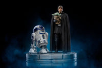IRON STUDIOS - Star Wars The Mandalorian Art Scale Statue 1/10 Luke Skywalker and Grogu 21 cm