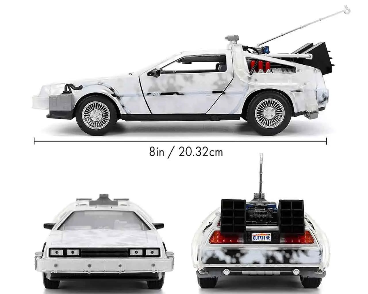 JADA TOYS - Back To The Future Part I - 1982 De Lorean Dmc 12 With Frost Effect - 1:24 Die-cast Model Limited Edition