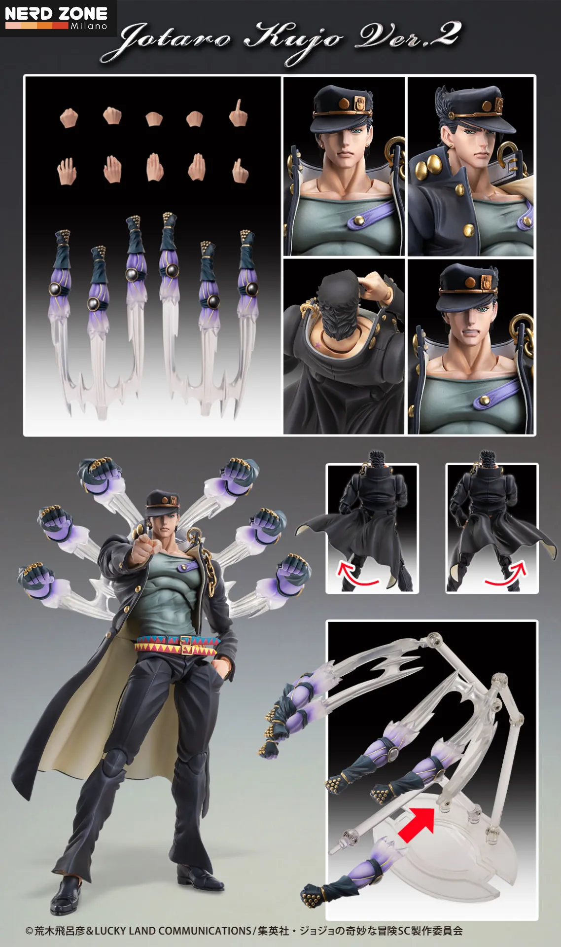 PRE ORDINE - MEDICOS - Jojo Bizarre Adventure 3 Jotaro Kujo Ver 2 Chozokado Action Figure