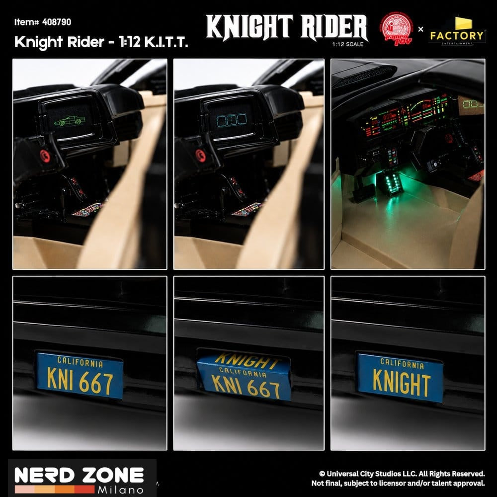 PRE ORDINE FACTORY ENTERTAINMENT - Knight Rider 1:12 Scale Kitt Vehicle & Michael Knight Action Figure (Supercar)