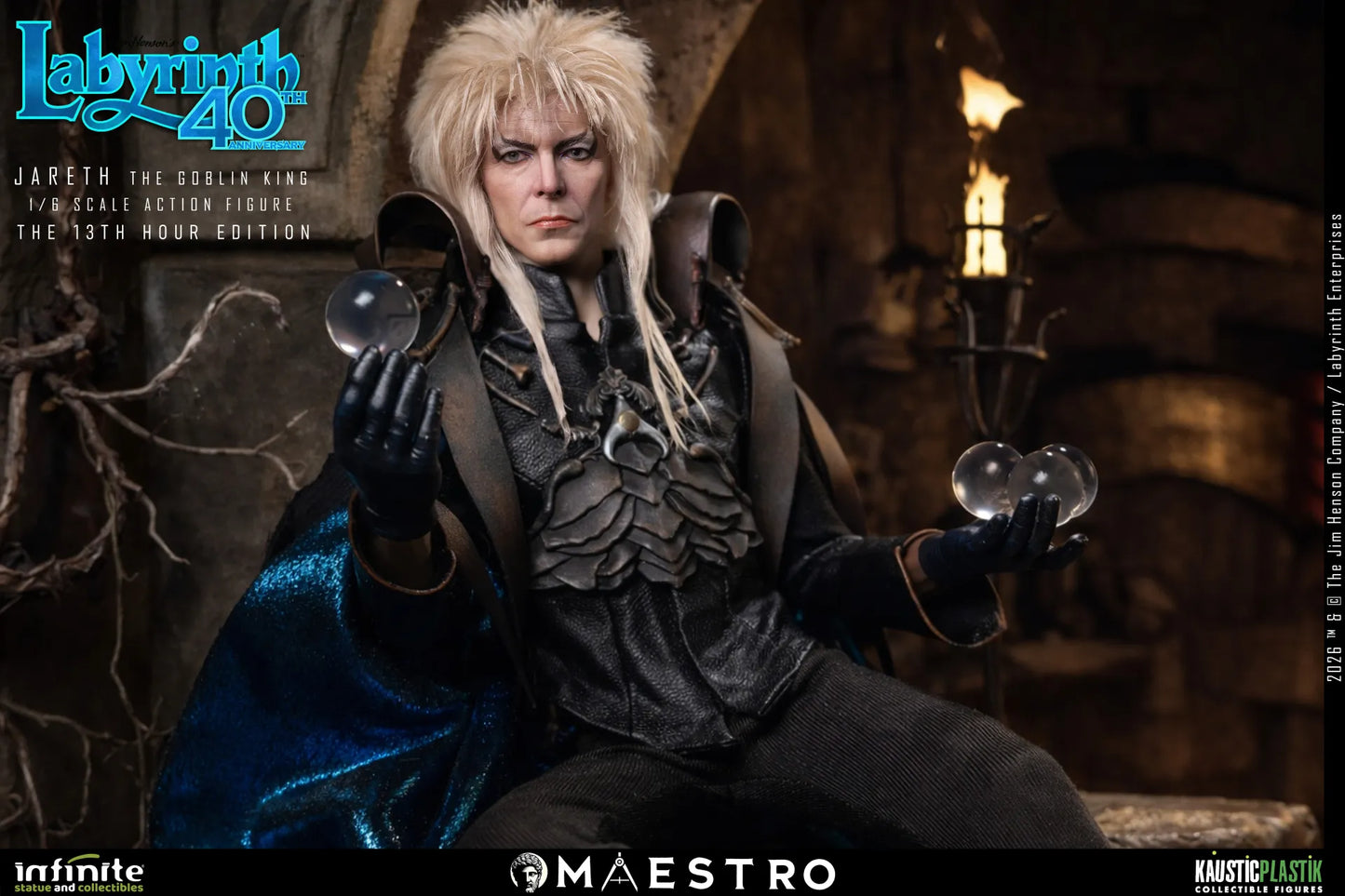 PRE ORDINE INFINITE STATUE - Labyrinth Jareth The Goblin King 1/6 Action Figure The 13th Hour Edition