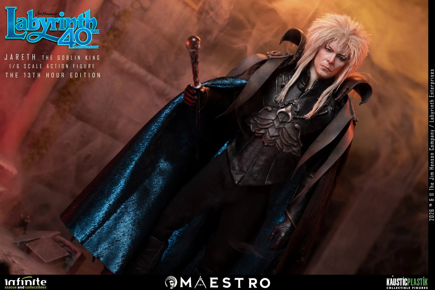 PRE ORDINE INFINITE STATUE - Labyrinth Jareth The Goblin King 1/6 Action Figure The 13th Hour Edition