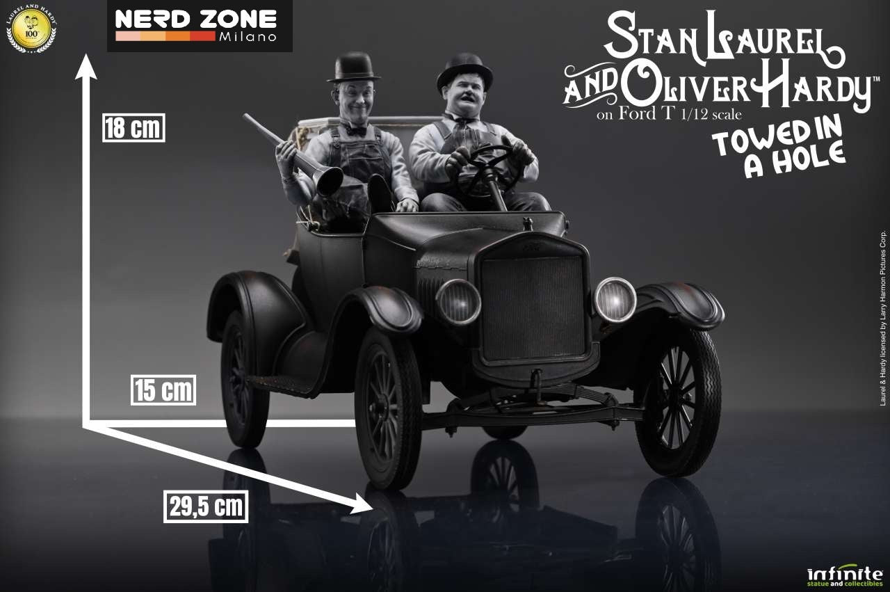 INFINITE STATUE - Laurel & Hardy Towed In A Hole Ford T 1/12 Scale