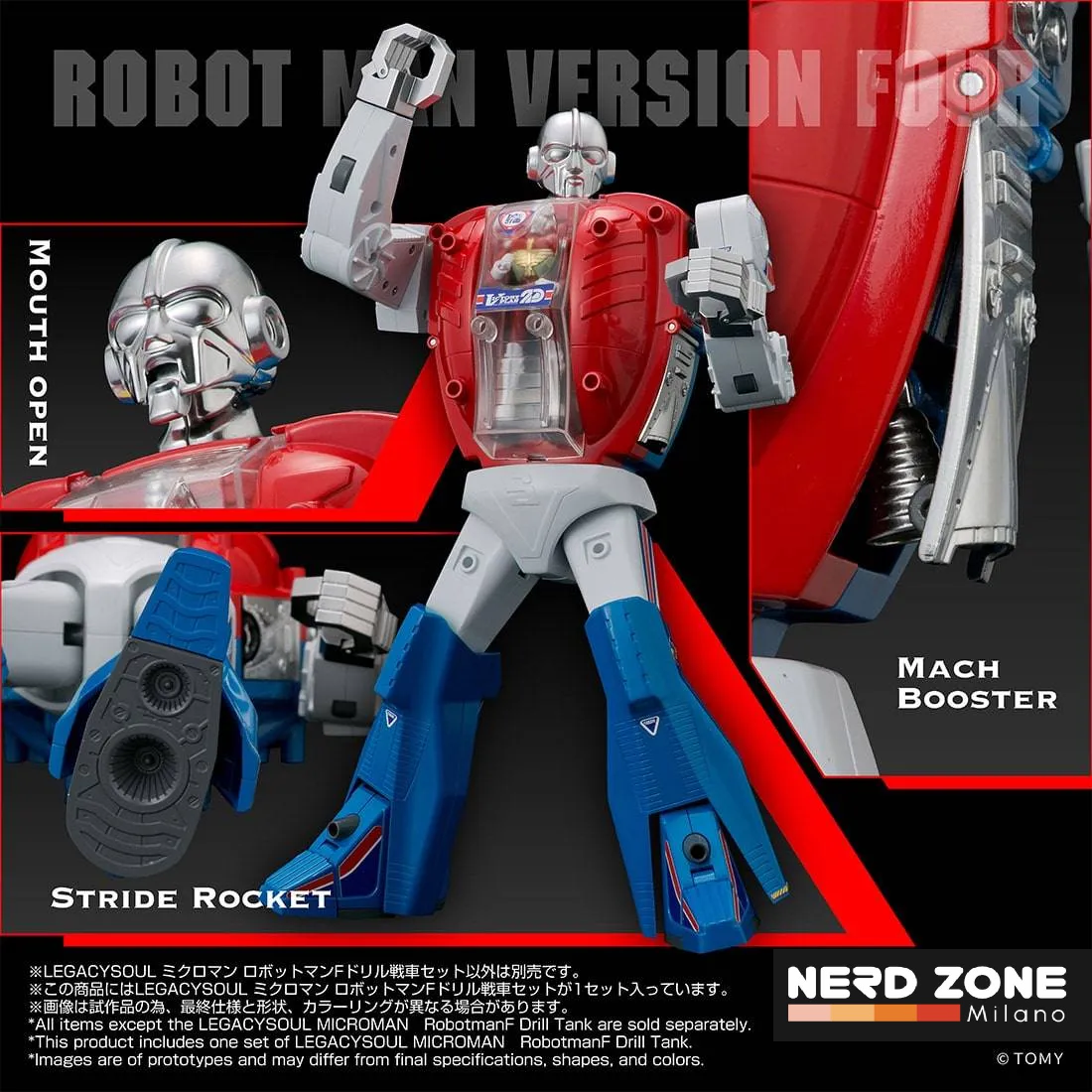 PRE ORDER - TAKARA TOMY - Legacysoul Microman Robotman F-drill Tank Set
