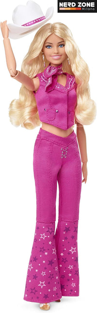 MATTEL - Barbie The Movie Barbie Margot Robbie Con Abito Western Rosa E Cappello Da Cowboy HPK00
