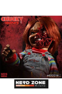MEZCO - Child´s Play 3 Designer Series Talking Pizza Face Chucky 38 cm