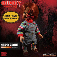 MEZCO - Child´s Play 3 Designer Series Talking Pizza Face Chucky 38 cm