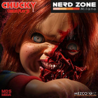MEZCO - Child´s Play 3 Designer Series Talking Pizza Face Chucky 38 cm