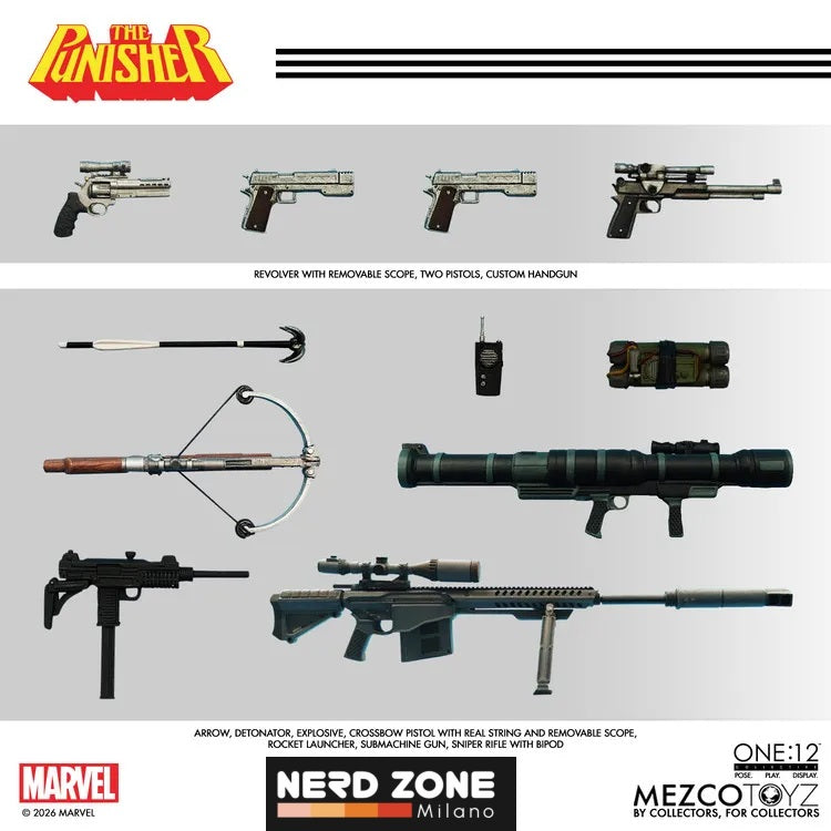 PRE ORDINE MEZCO One 12 Collective Punisher Action Figure