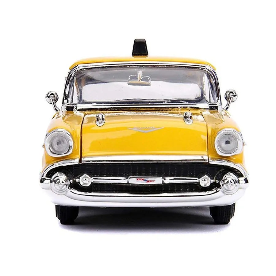 PRE ORDINE - JADA TOYS - Marvel Deadpool 1975 Chevrolet Yellow Taxi Bel Air & Deadpool 1/24 Die-cast Model