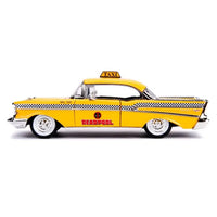 PRE ORDINE - JADA TOYS - Marvel Deadpool 1975 Chevrolet Yellow Taxi Bel Air & Deadpool 1/24 Die-cast Model