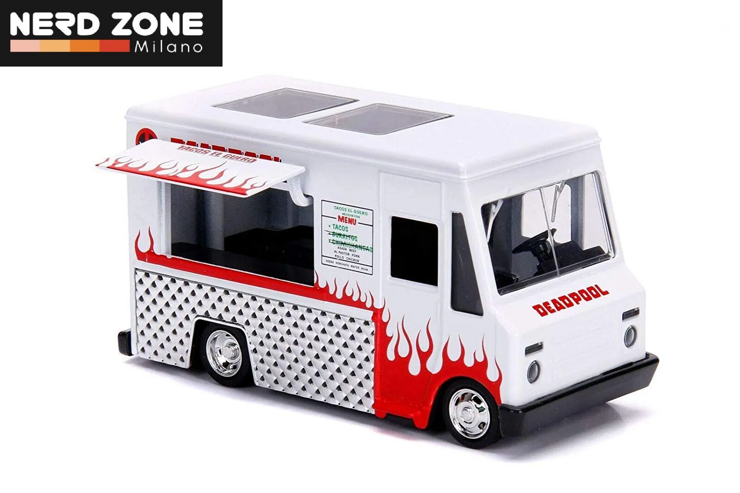 PRE ORDINE - JADA TOYS - Marvel Deadpool Taco Food Truck & Deadpool 1/24 Die-cast Model