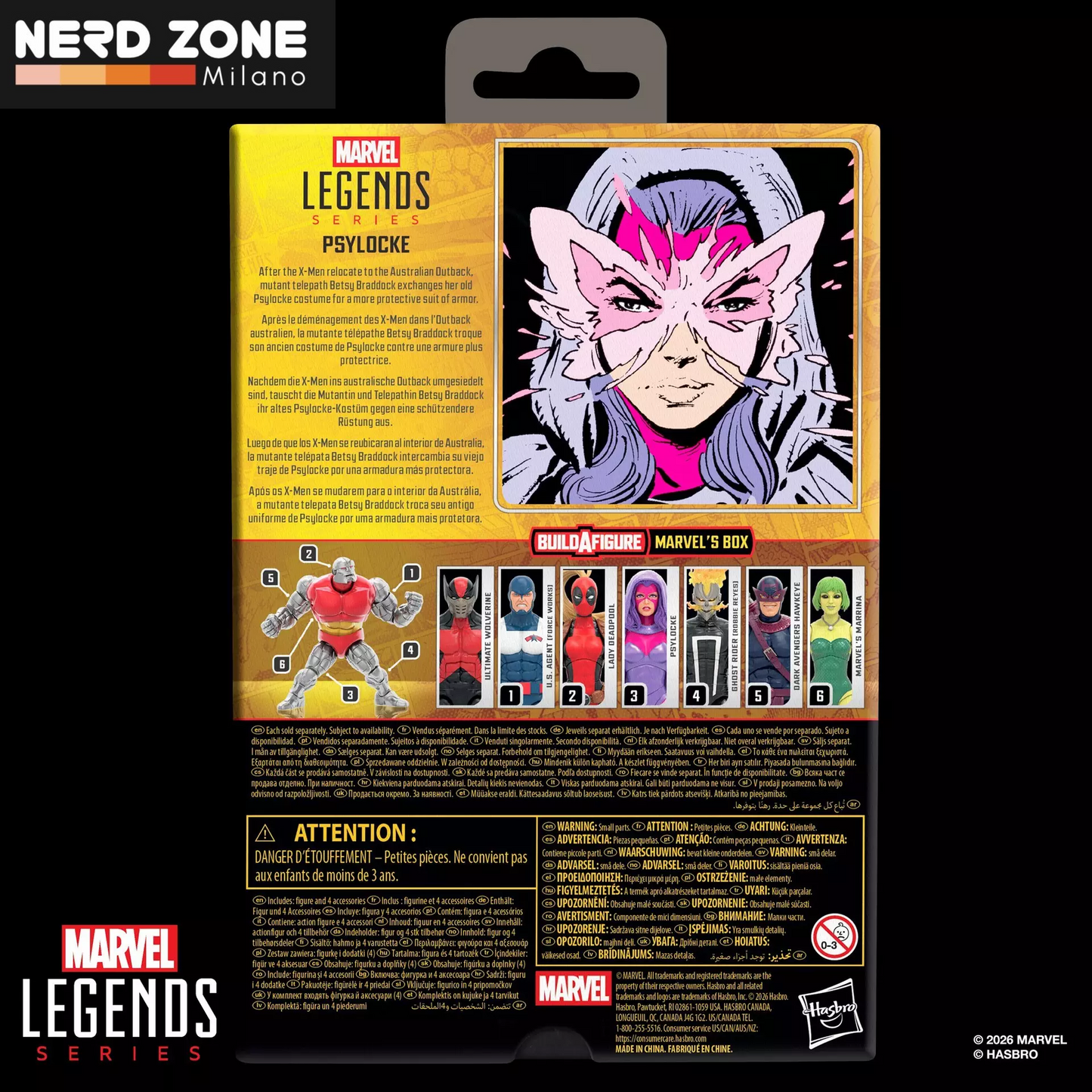 PRE ORDINE - HASBRO - Marvel Legends Buildable Figure Series Box Psylocke Action Figure