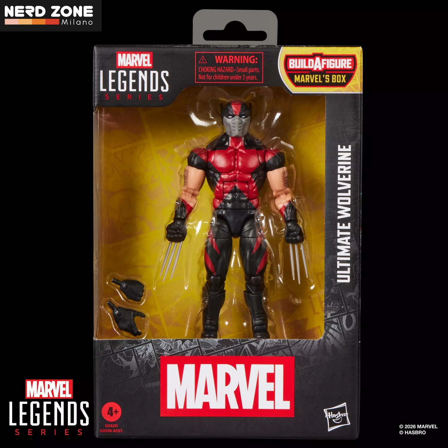 PRE ORDINE - HASBRO - Marvel Legends Buildable Figure Series Box Ultimate Wolverine Action Figure