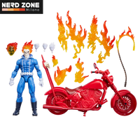 PRE ORDINE - HASBRO - Marvel Legends Ghost Rider Jhonny Blaze With Bike Action Figure