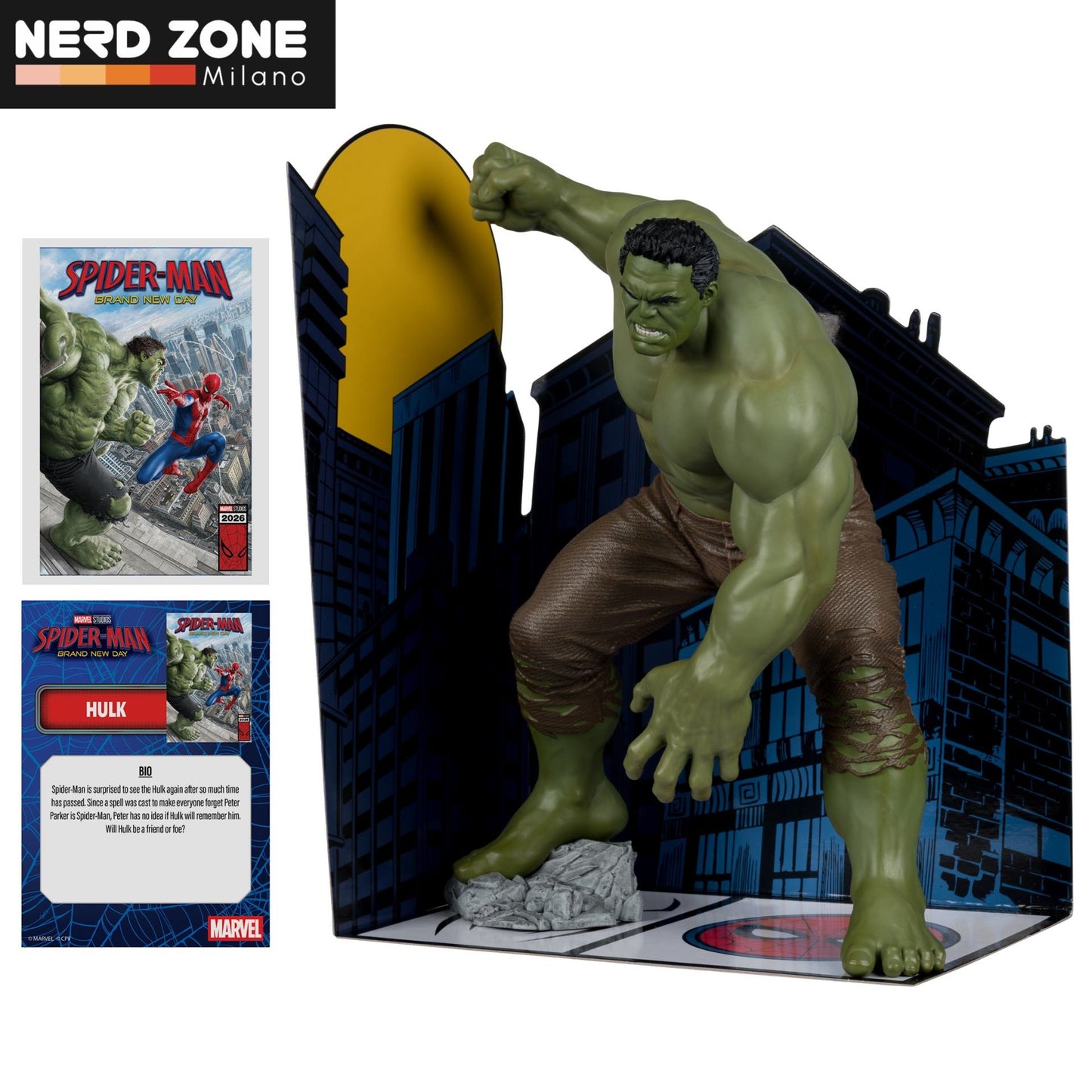 PRE ORDINE - McFARLANE TOYS 2025 - Marvel Studios Coll 1:6 Wv1 Spider-man Brand New Day Savage Hulk Figure