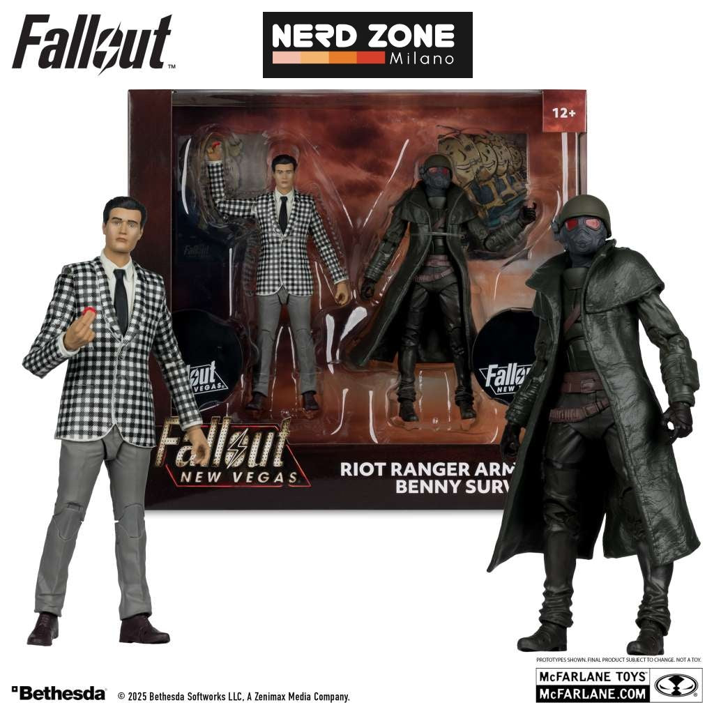 McFARLANE TOYS 2025 - Fallout New Vegas Riot Ranger Armor And Benny Survivor Action Figure 2pk