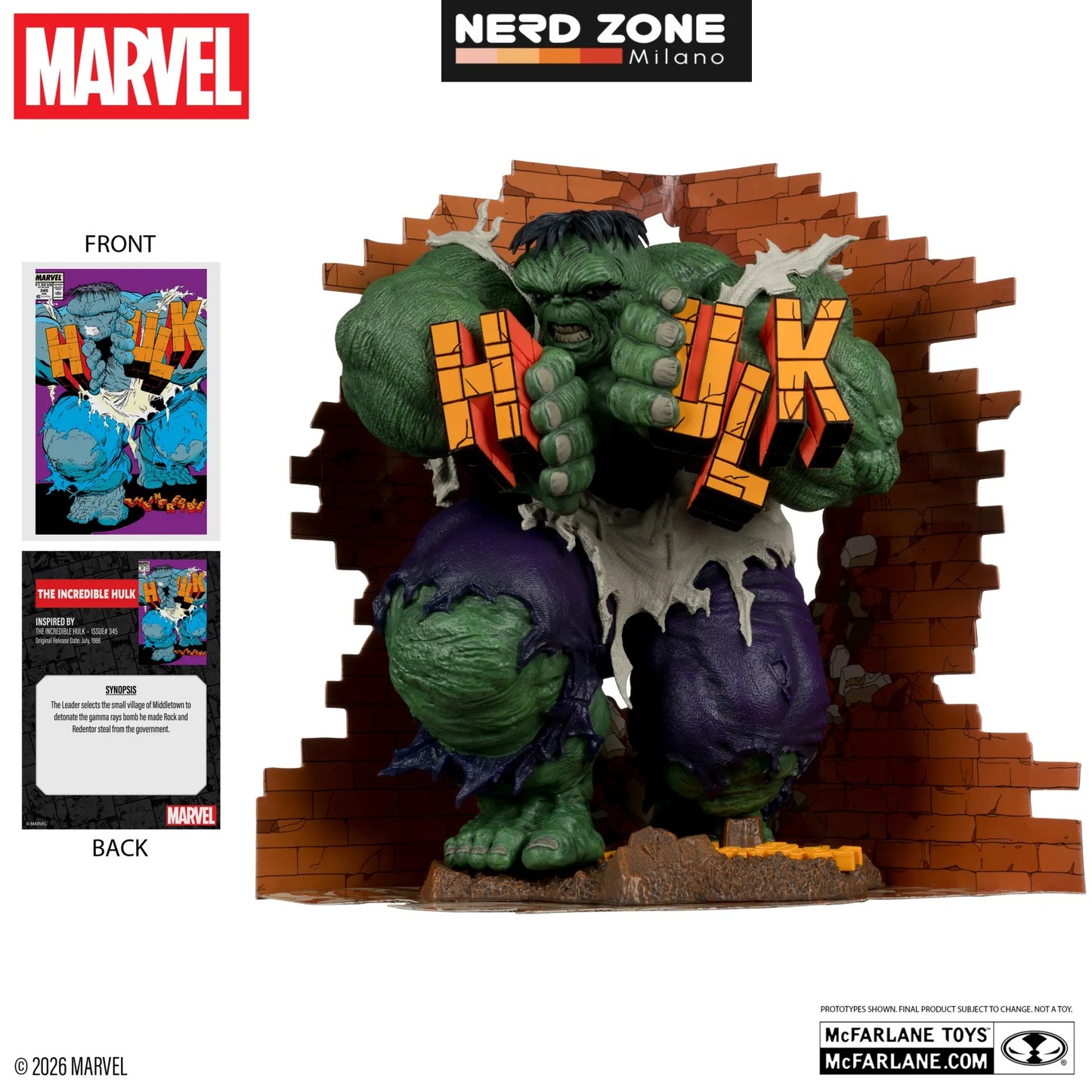 PRE ORDINE McFARLANE TOYS 2025 - Marvel Collection 1:6 The Incredible Hulk #345 Green Hulk Variant Figure