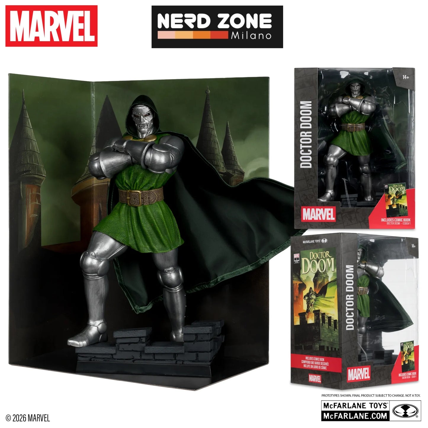 PRE ORDINE McFARLANE TOYS 2025 - Marvel Collection 1:6 Wv8 Doctor Doom #1 Figure