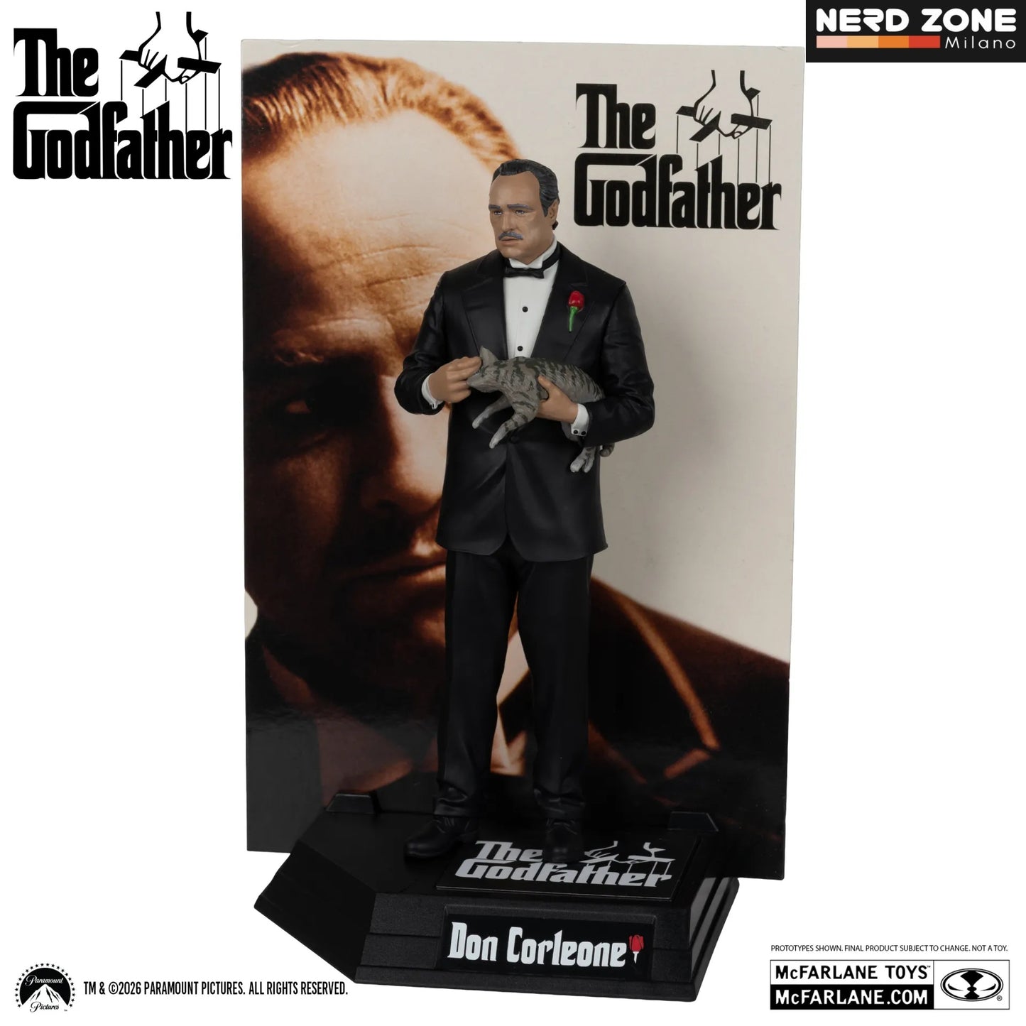 PRE ORDINE - McFARLANE TOYS 2025 - Movie Maniacs Don Corleone The Godfather 6inch Posed Figure