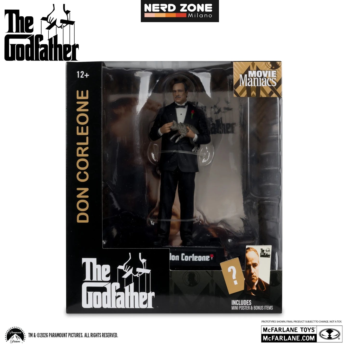 PRE ORDINE - McFARLANE TOYS 2025 - Movie Maniacs Don Corleone The Godfather 6inch Posed Figure