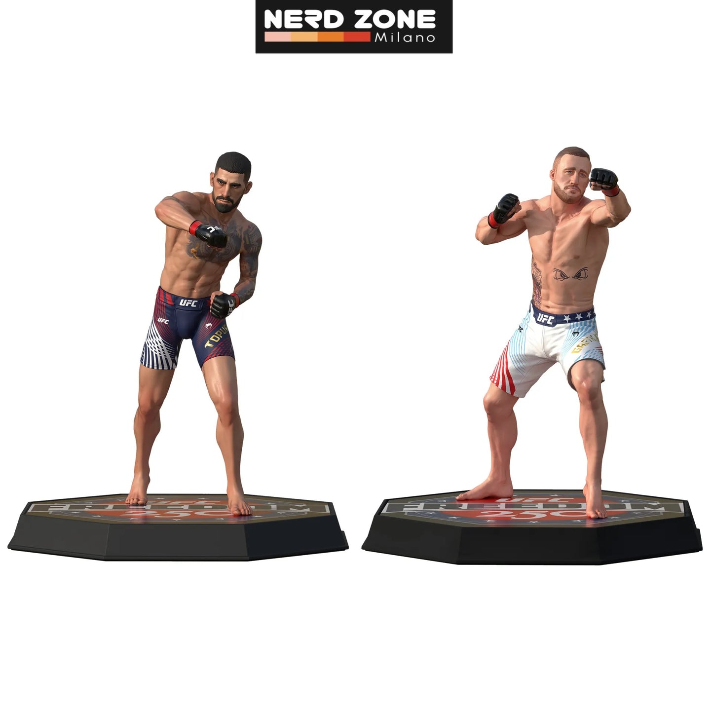 PRE ORDINE - McFARLANE TOYS 2025 - Ufc Posed Ilia Topuria & Justin Gaethje 2-pack Freedom 250