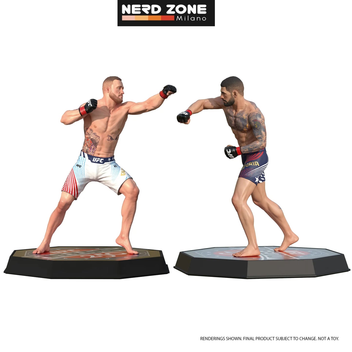 PRE ORDINE - McFARLANE TOYS 2025 - Ufc Posed Ilia Topuria & Justin Gaethje 2-pack Freedom 250