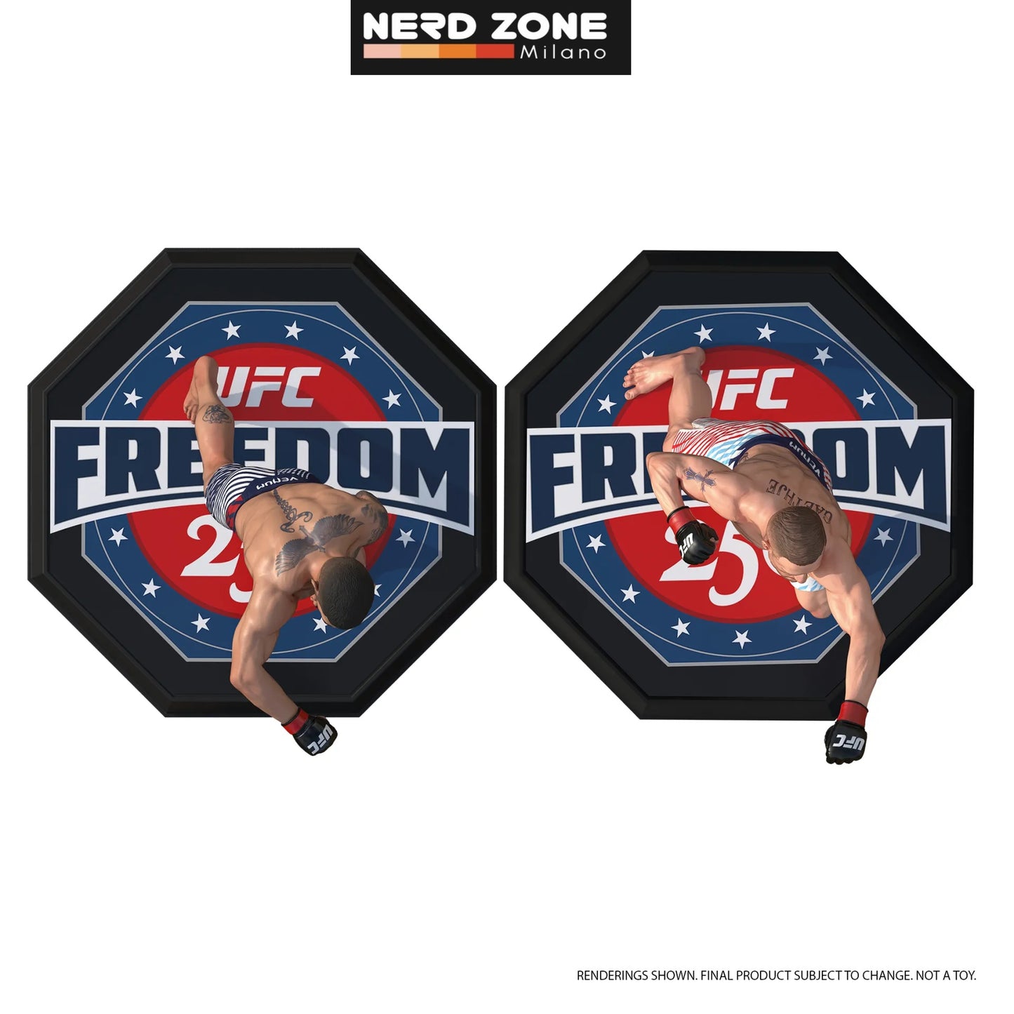 PRE ORDINE - McFARLANE TOYS 2025 - Ufc Posed Ilia Topuria & Justin Gaethje 2-pack Freedom 250