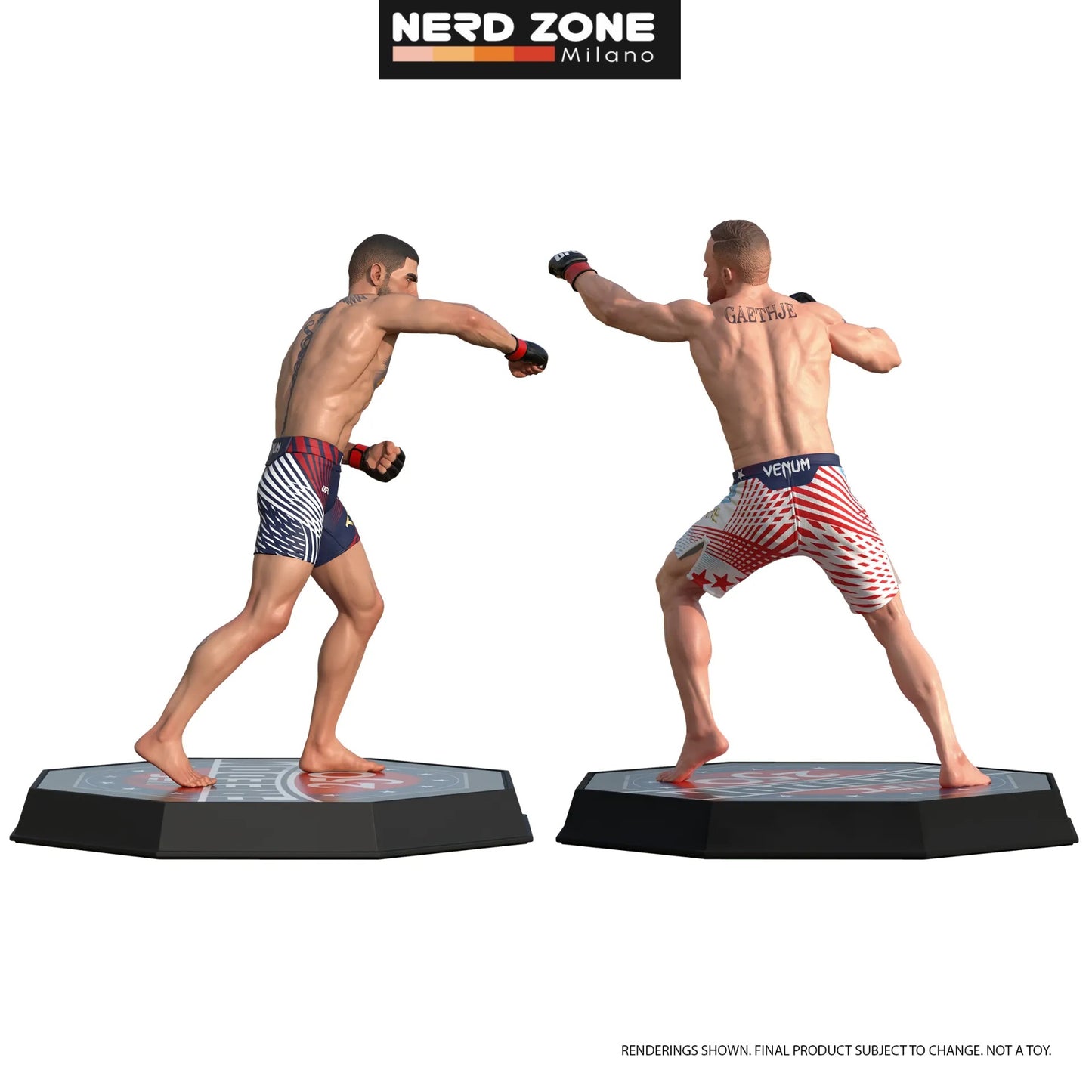 PRE ORDINE - McFARLANE TOYS 2025 - Ufc Posed Ilia Topuria & Justin Gaethje 2-pack Freedom 250