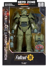 McFARLANE TOYS 2025 - Fallout 76 Gaming Edition Action Figure T-45 Military Armor (Red Platinum Edition) 20 cm