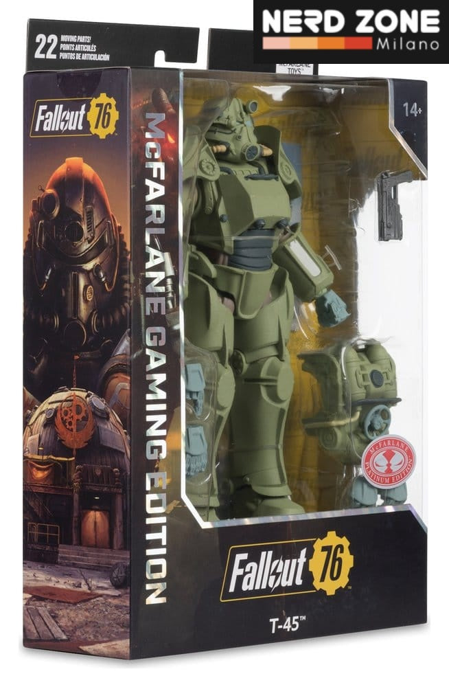 McFARLANE TOYS 2025 - Fallout 76 Gaming Edition Action Figure T-45 Military Armor (Red Platinum Edition) 20 cm