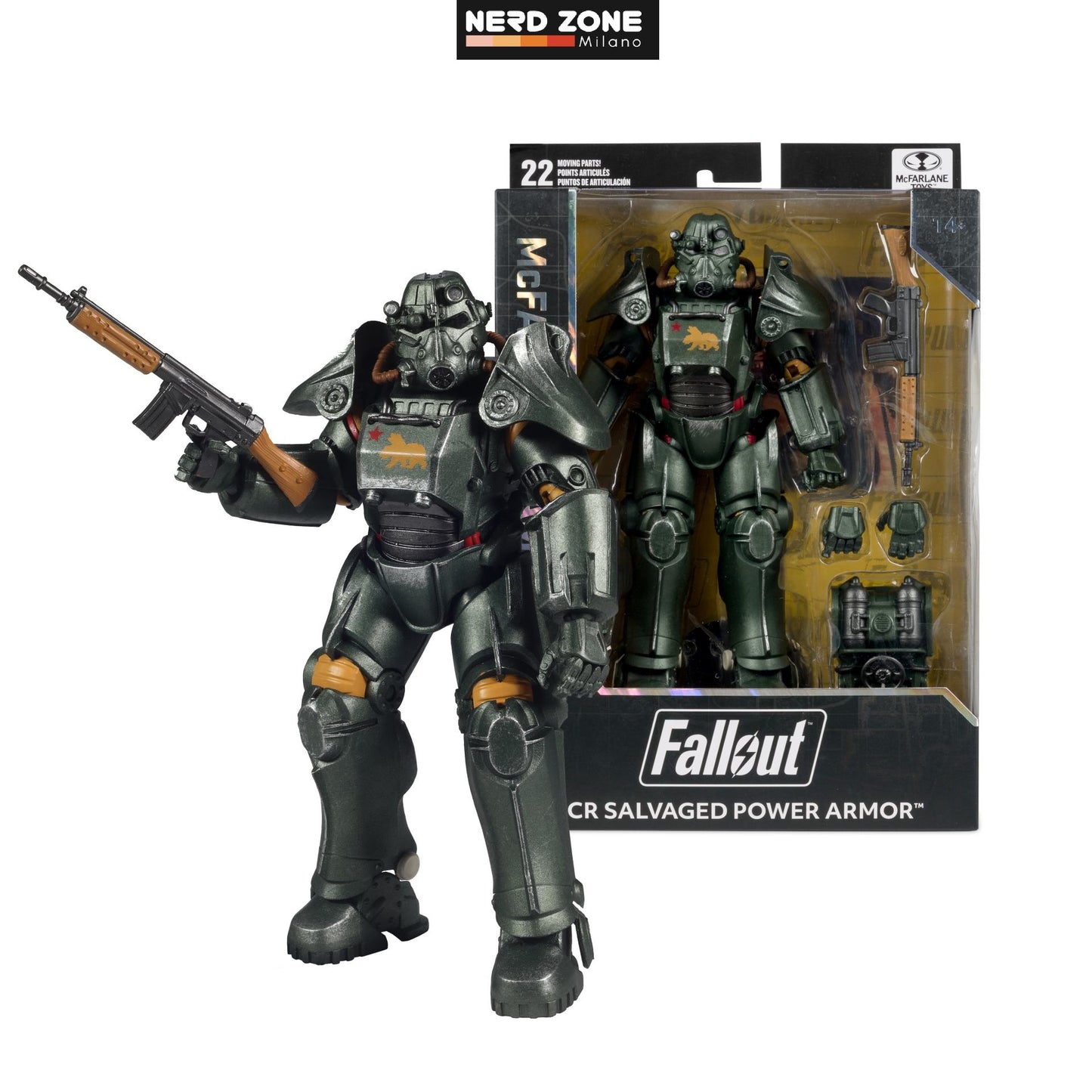 PRE ORDINE - McFARLANE TOYS 2025 Gaming Ed 7inch Fallout Wv2 T-45 Armor Ncr Fallout New Vegas Action Figure