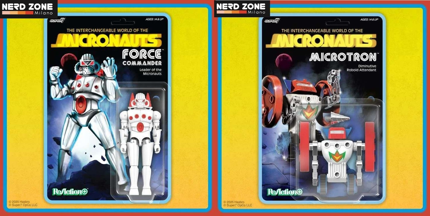 SUPER 7 - Micronauts W02 Force Commander & W02 Microtron Reaction+ Figure Set