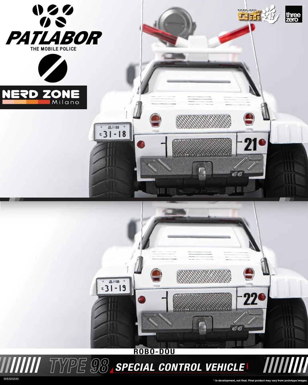 PRE ORDINE - THREEZERO - Mobile Police Patlabor Robo-dou Type 98 Special Control Vehicle