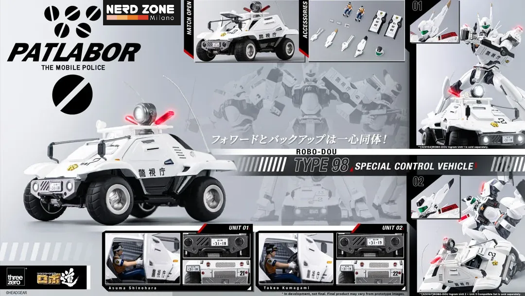 PRE ORDINE - THREEZERO - Mobile Police Patlabor Robo-dou Type 98 Special Control Vehicle