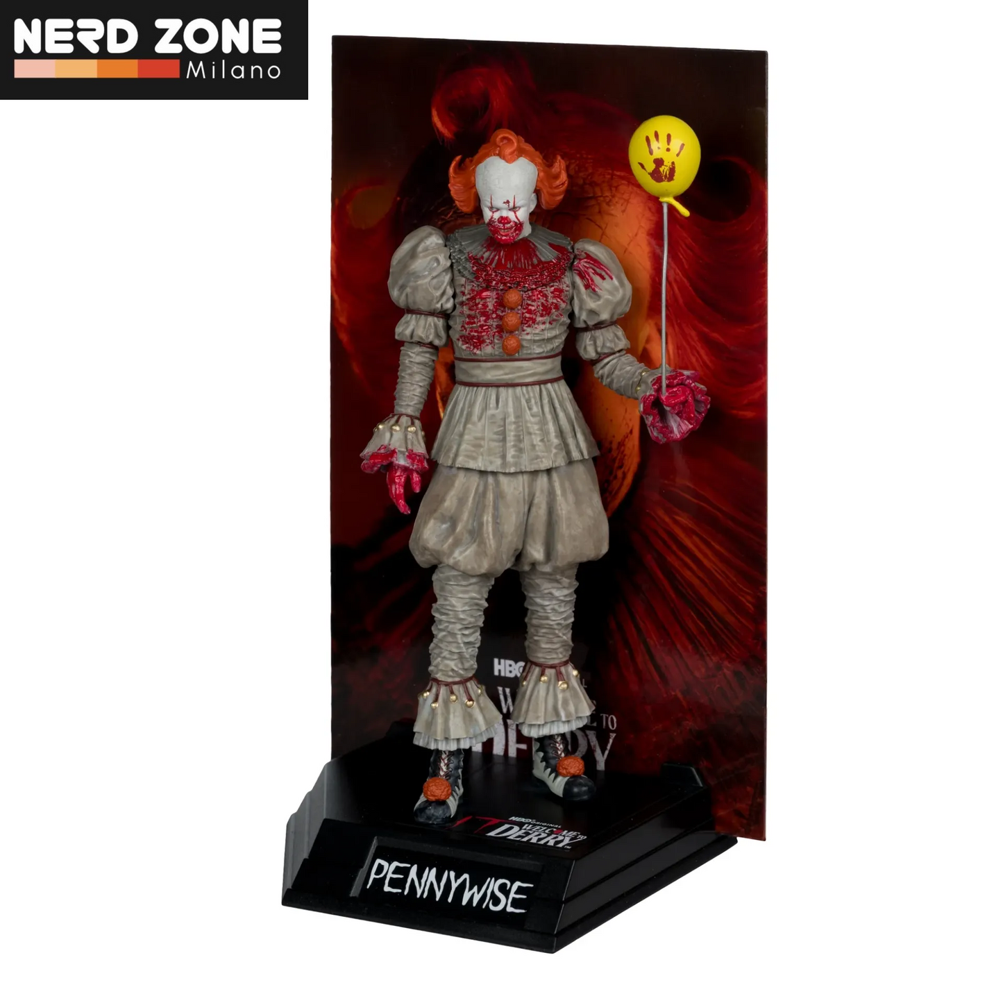 PRE ORDINE - McFARLANE TOYS 2025 - Movie Maniacs 6inch Posed Welcome To Derry Wv2 Pennywise Bloody