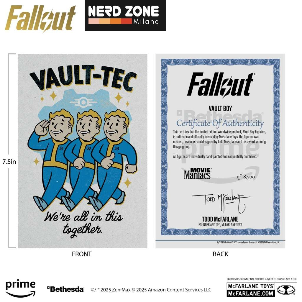 McFARLANE TOYS 2025 - Movie Maniacs Fallout Vault Boy Assortment Set (3)
