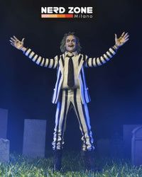 NECA - Beetlejuice 1988 Black And White Striped Suit